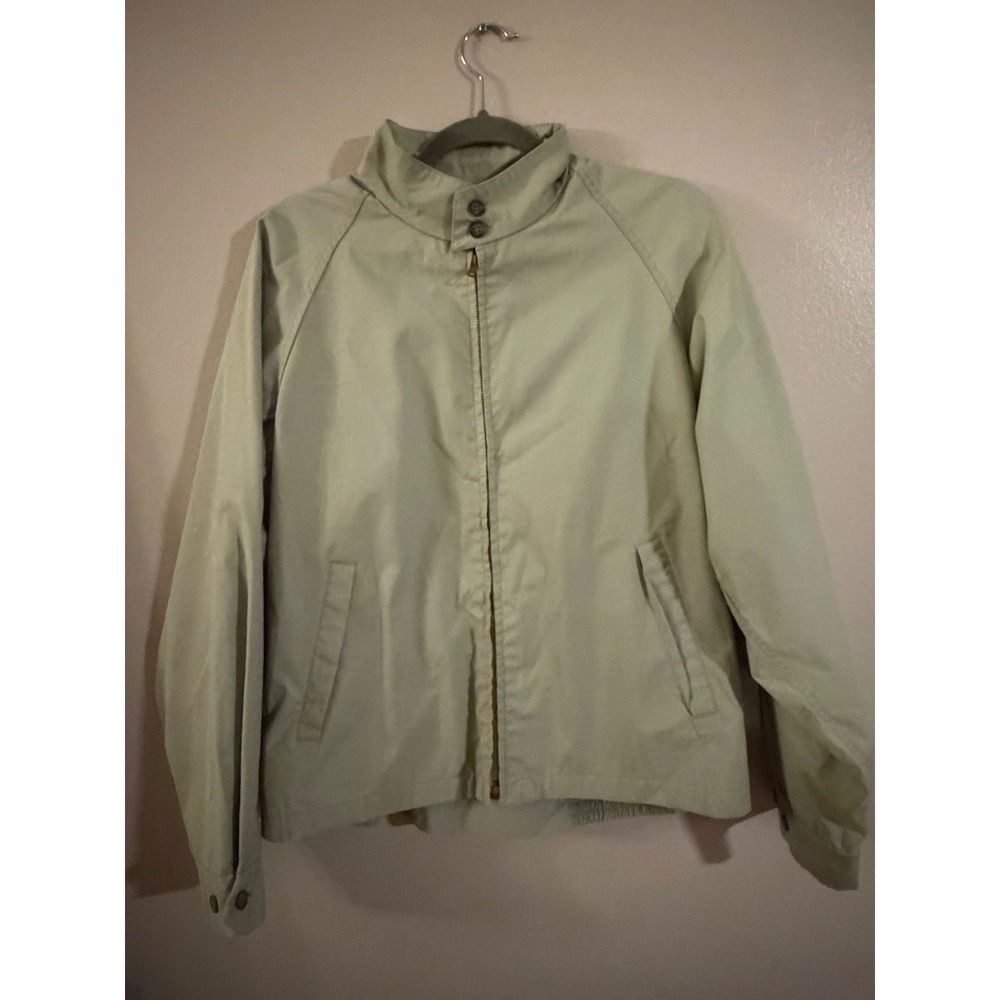 Vintage London Fog Maincoats Harrington Jacket Tan Khaki Full Zip Mens 40 Reg